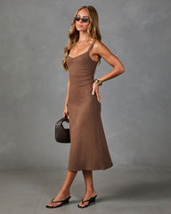 Daily Polish Ruched Midi Dress