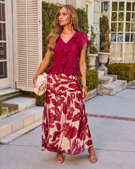 Bloom Path Floral Maxi Skirt