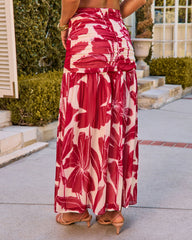 Bloom Path Floral Maxi Skirt