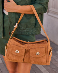 Huntlie Faux Suede Messenger Shoulder Bag