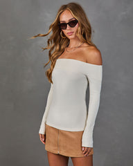 Chic Darling Knit Off the Shoulder Top
