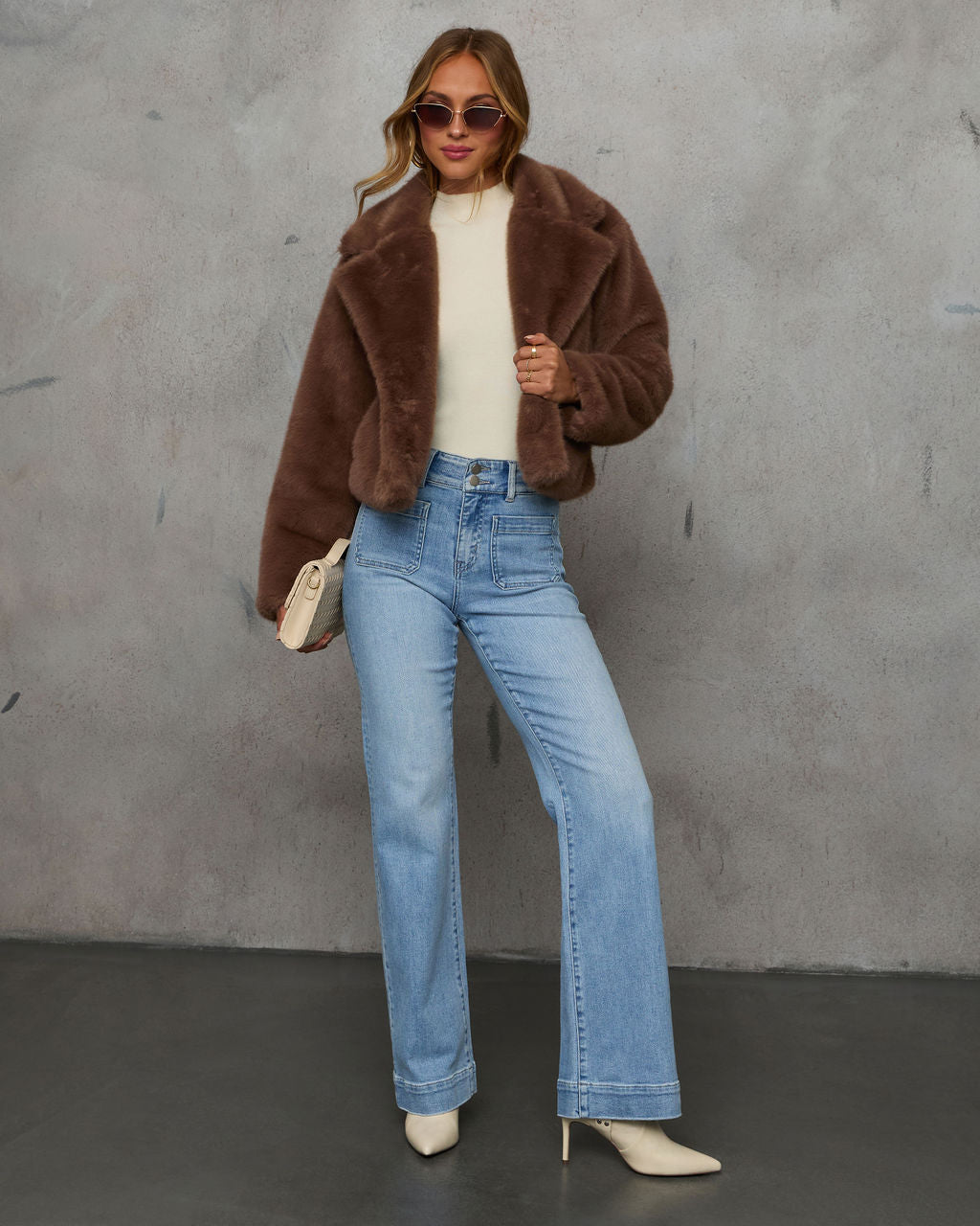 Found You Here Stretch High Rise Wide Leg Jeans