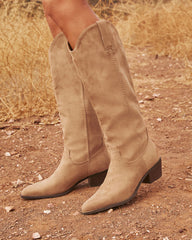 Allie Faux Suede Western Boots