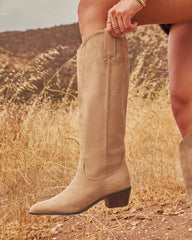 Allie Faux Suede Western Boots