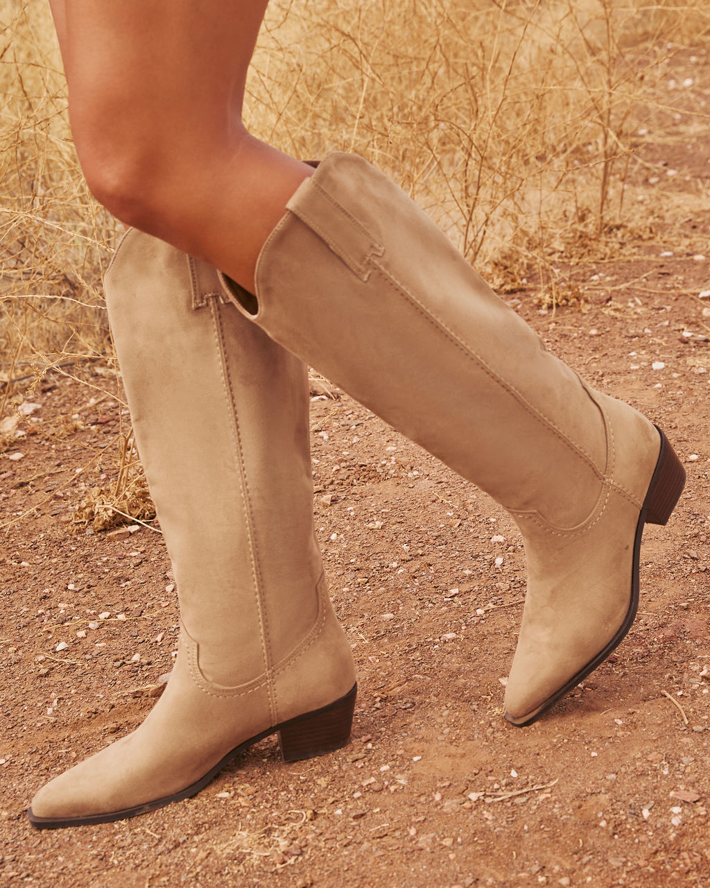 Allie Faux Suede Western Boots