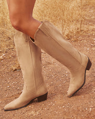 Allie Faux Suede Western Boots