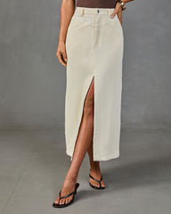Quiet Current Cotton Corduroy Maxi Skirt