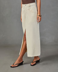 Quiet Current Cotton Corduroy Maxi Skirt