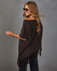 Destiny Knit Asymmetric Tassel Hem Sweater