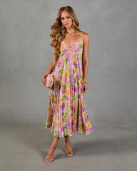 Garden Hush Floral Watercolor Maxi Dress