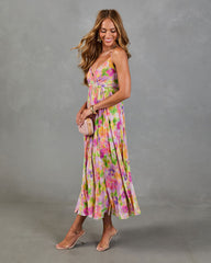 Garden Hush Floral Watercolor Maxi Dress