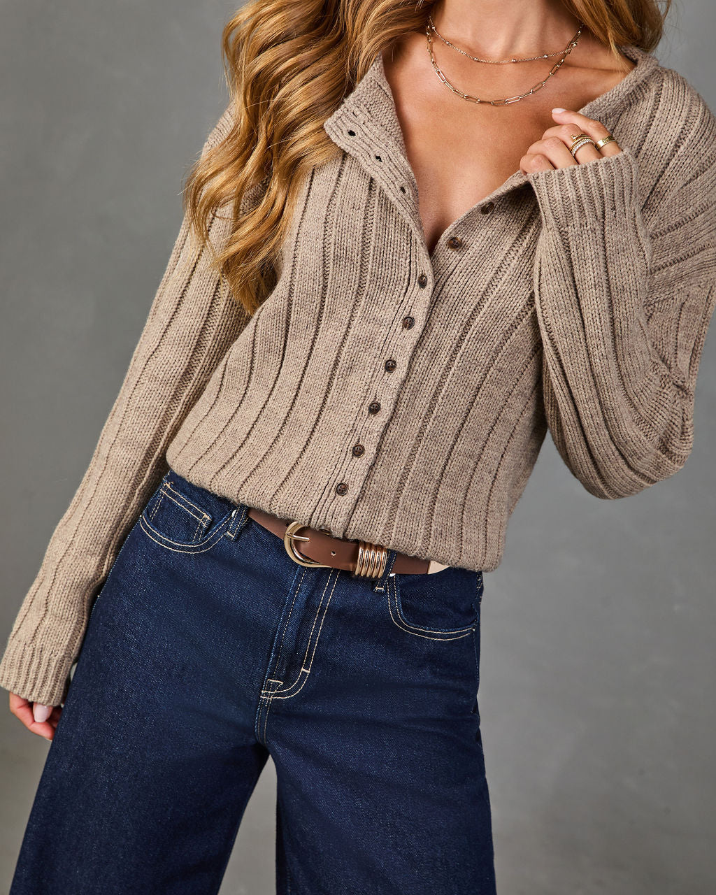 Collected Moments Ribbed Knit Cardigan