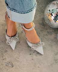 Polished Spark Embellished Bow Heels