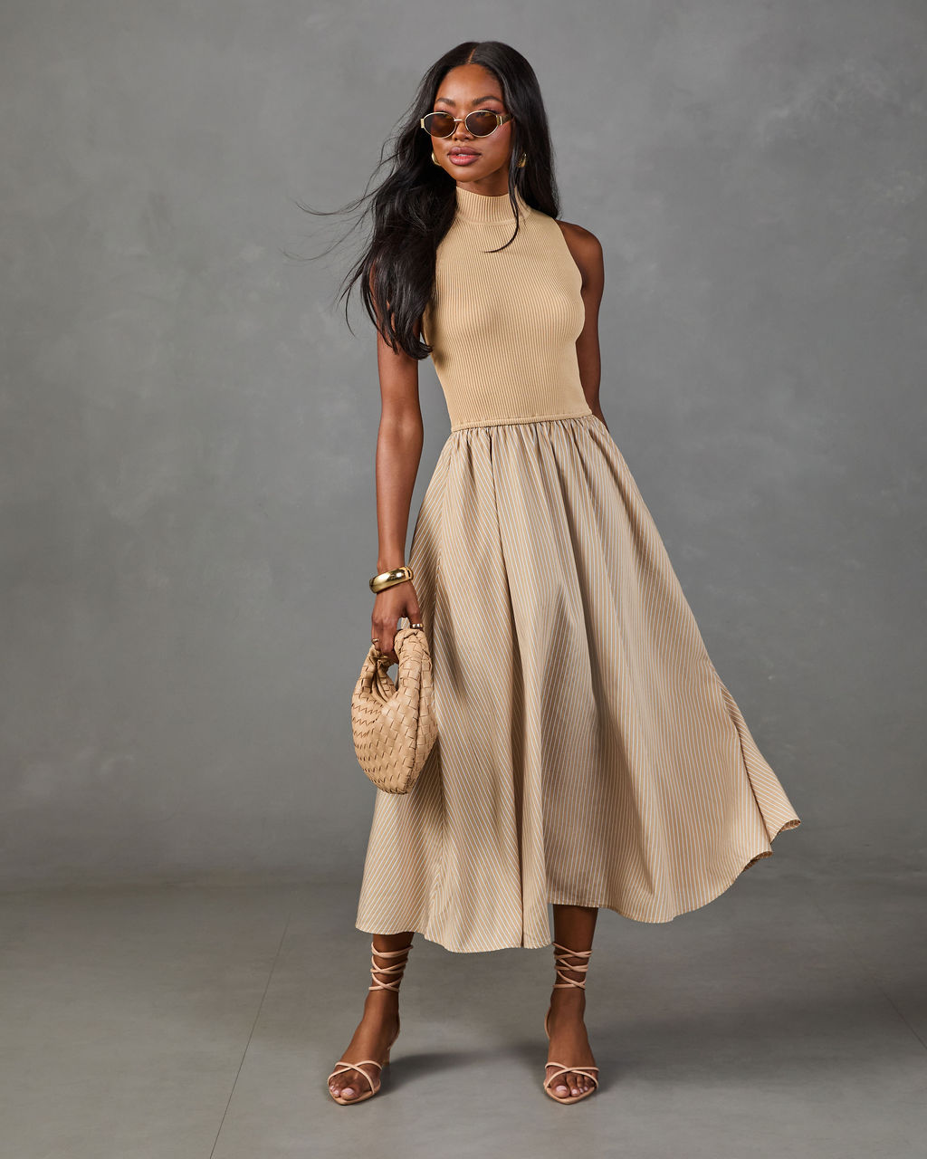 Weekend Darling Color Block Midi Dress