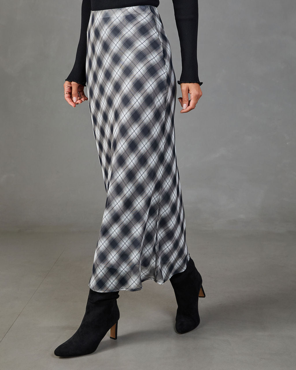 Keepsake Lane Plaid Midi Skirt