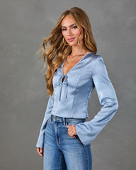 Lianna Satin Long Sleeve Blouse