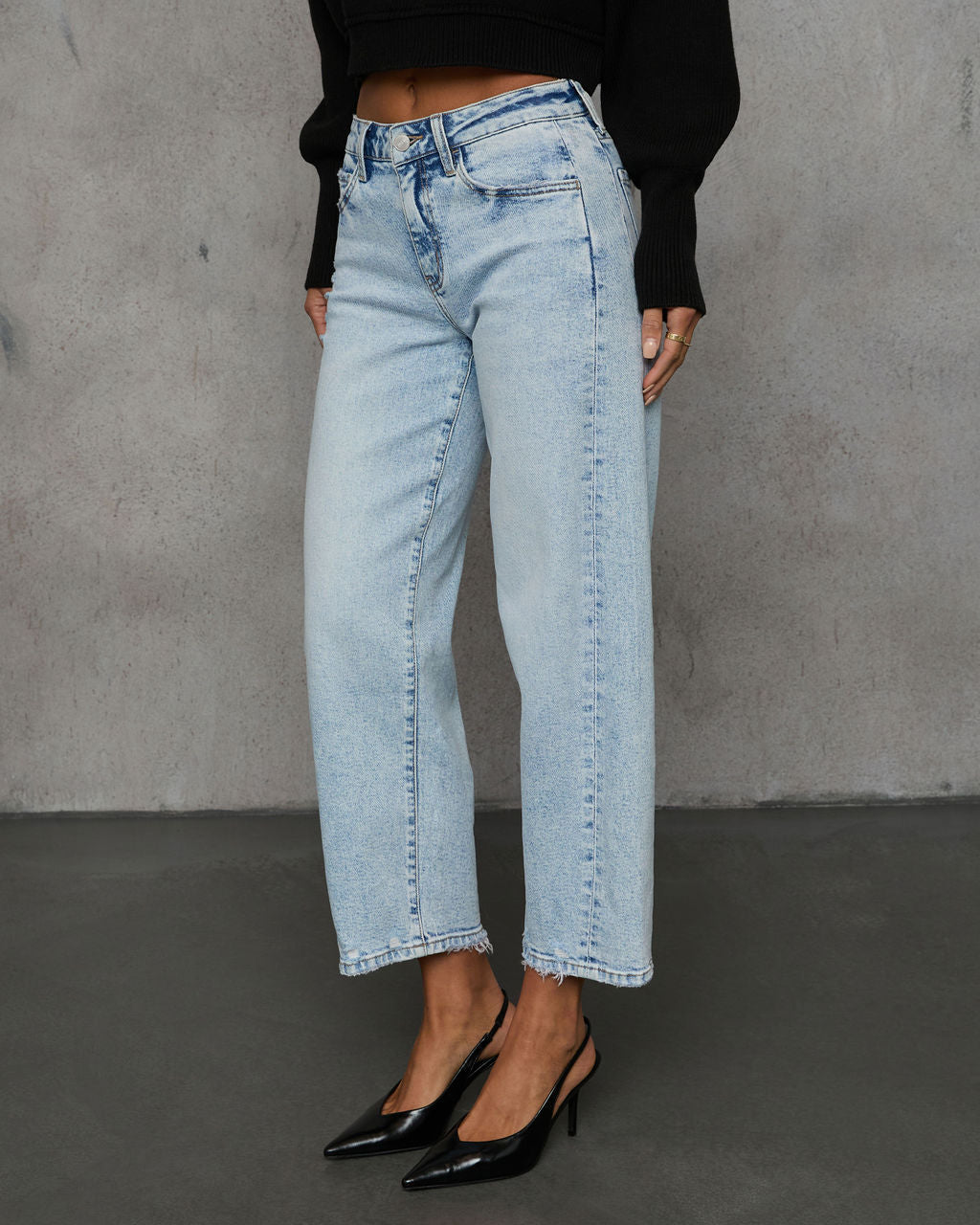 Jetty Stretch High Rise Clean Barrel Jeans
