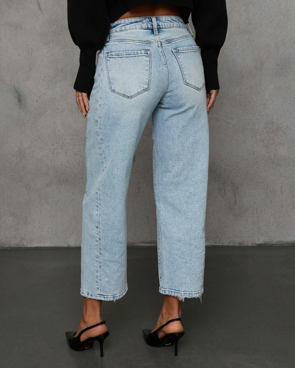 Jetty Stretch High Rise Clean Barrel Jeans