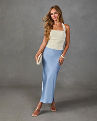 Lianna Satin Midi Skirt