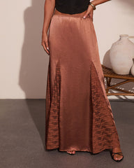Slow Evenings Satin Lace Maxi Skirt