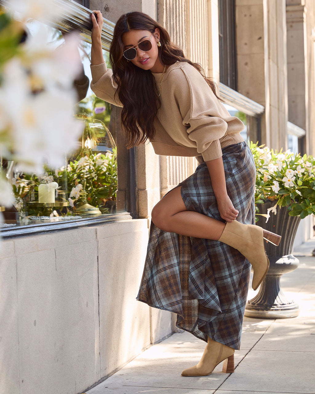 Elouise Cropped Crewneck Sweater