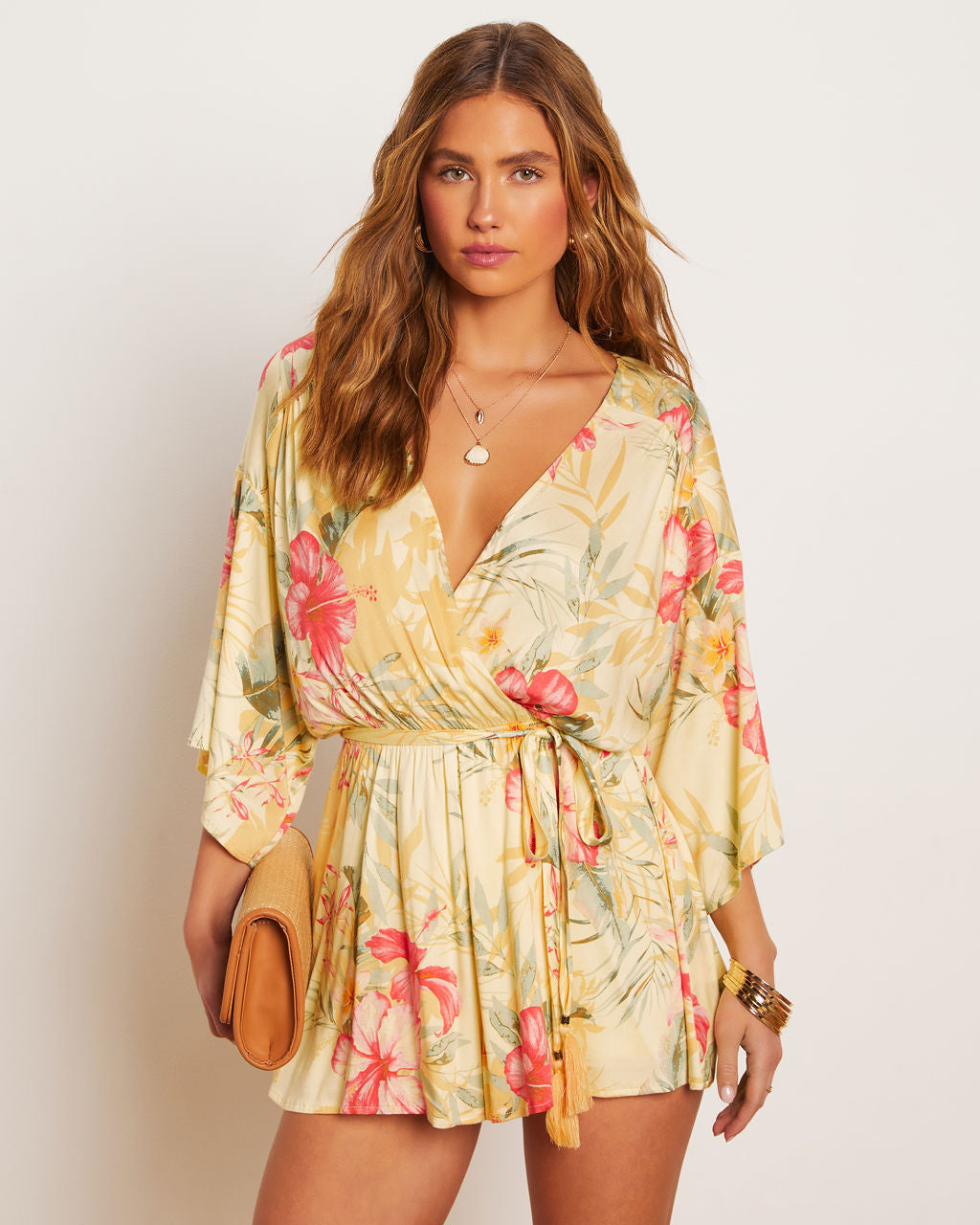 Jaime Tie Waist Kimono Romper