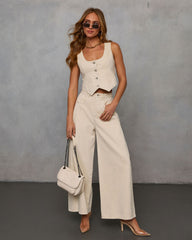 Marcie Denim Button Down Vest Top