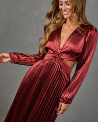 Elliana Satin Cut Out Maxi Dress