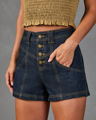 Slate Morning Denim Mid Rise Shorts