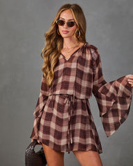 Falling For Her Plaid Waist Tie Mini Dress