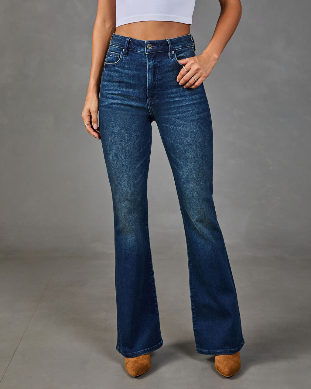 Ayla Super Stretch High Rise Flare Jeans