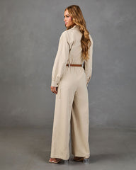 Nomad Days Cotton Belted Jumpsuit