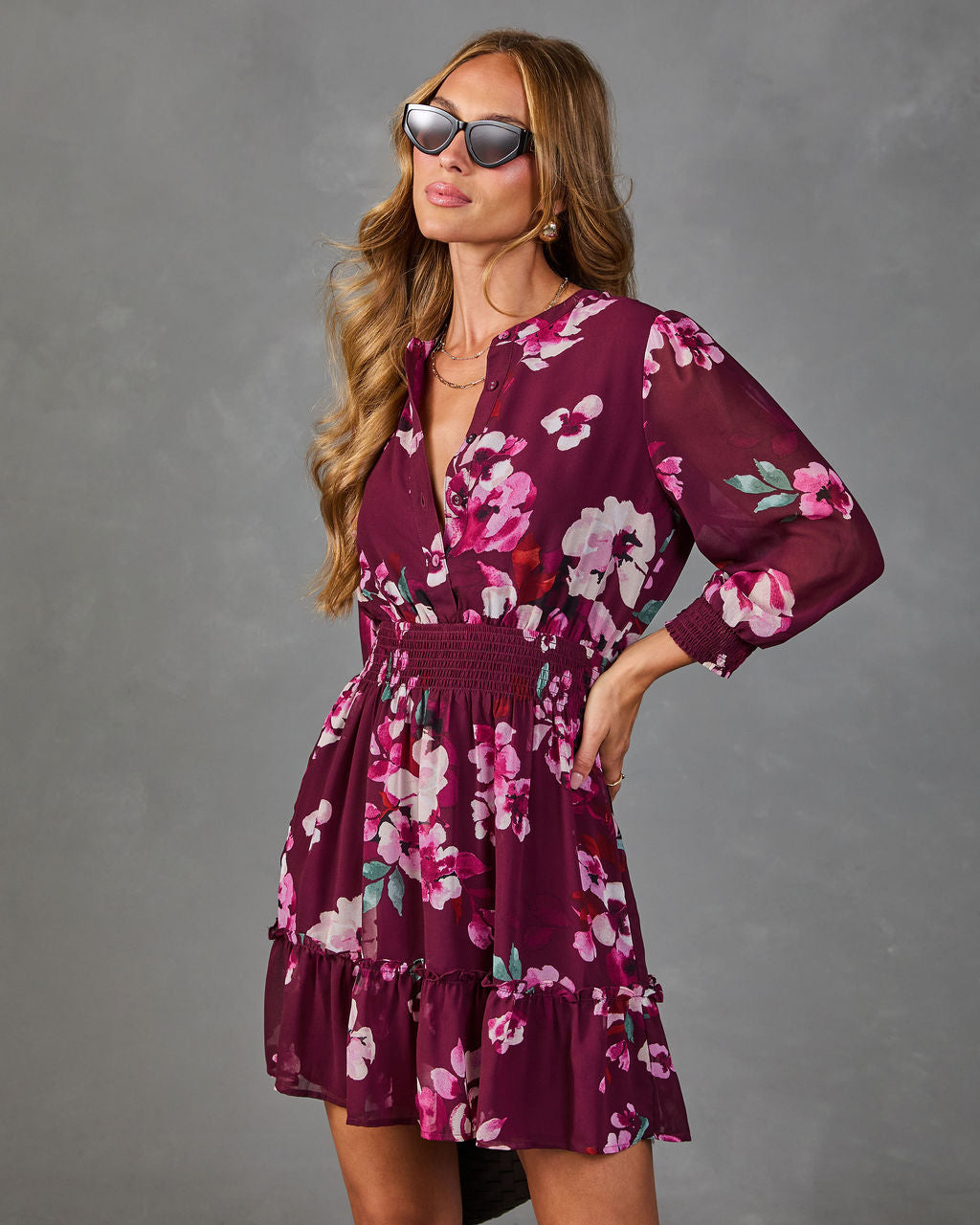 Serenity Bloom Floral Mini Dress