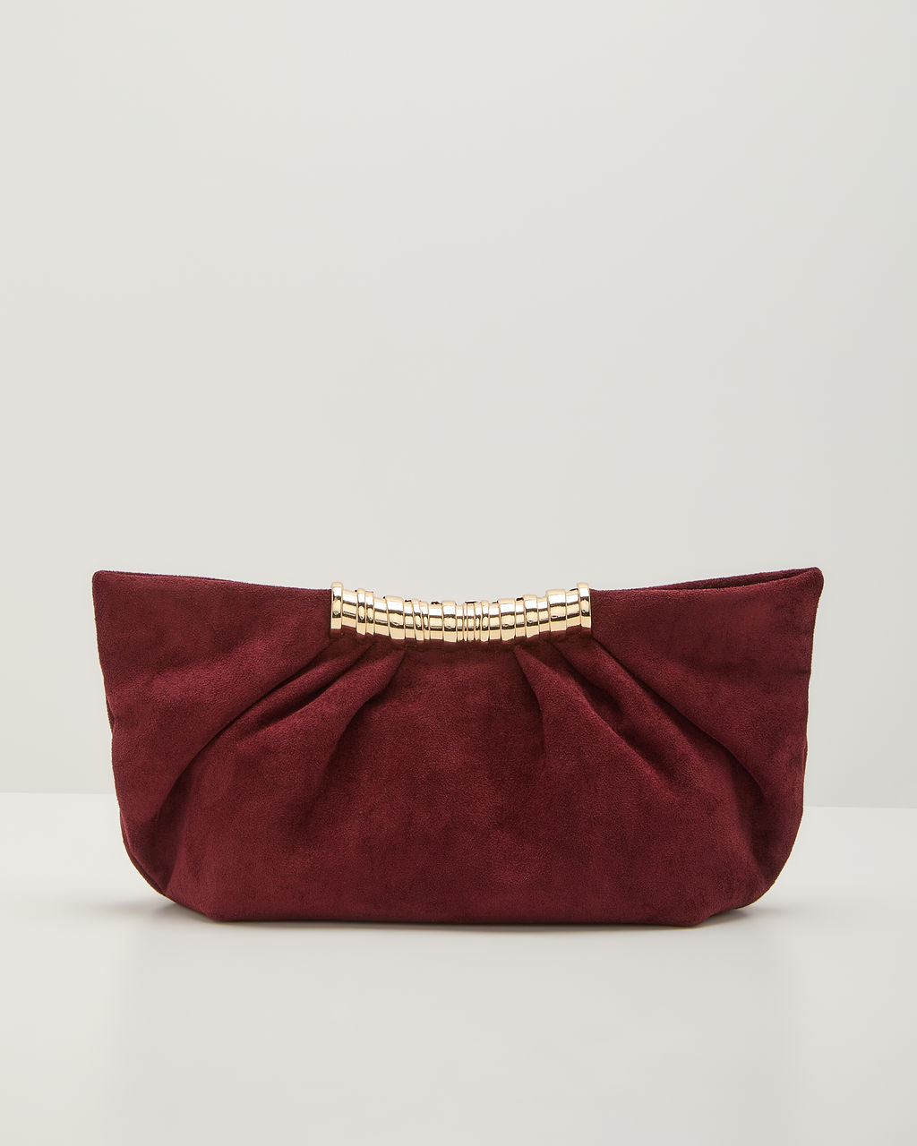 After Romance Faux Suede Clutch