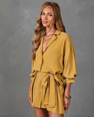 Brenna Blouson Sleeve Shirt Dress