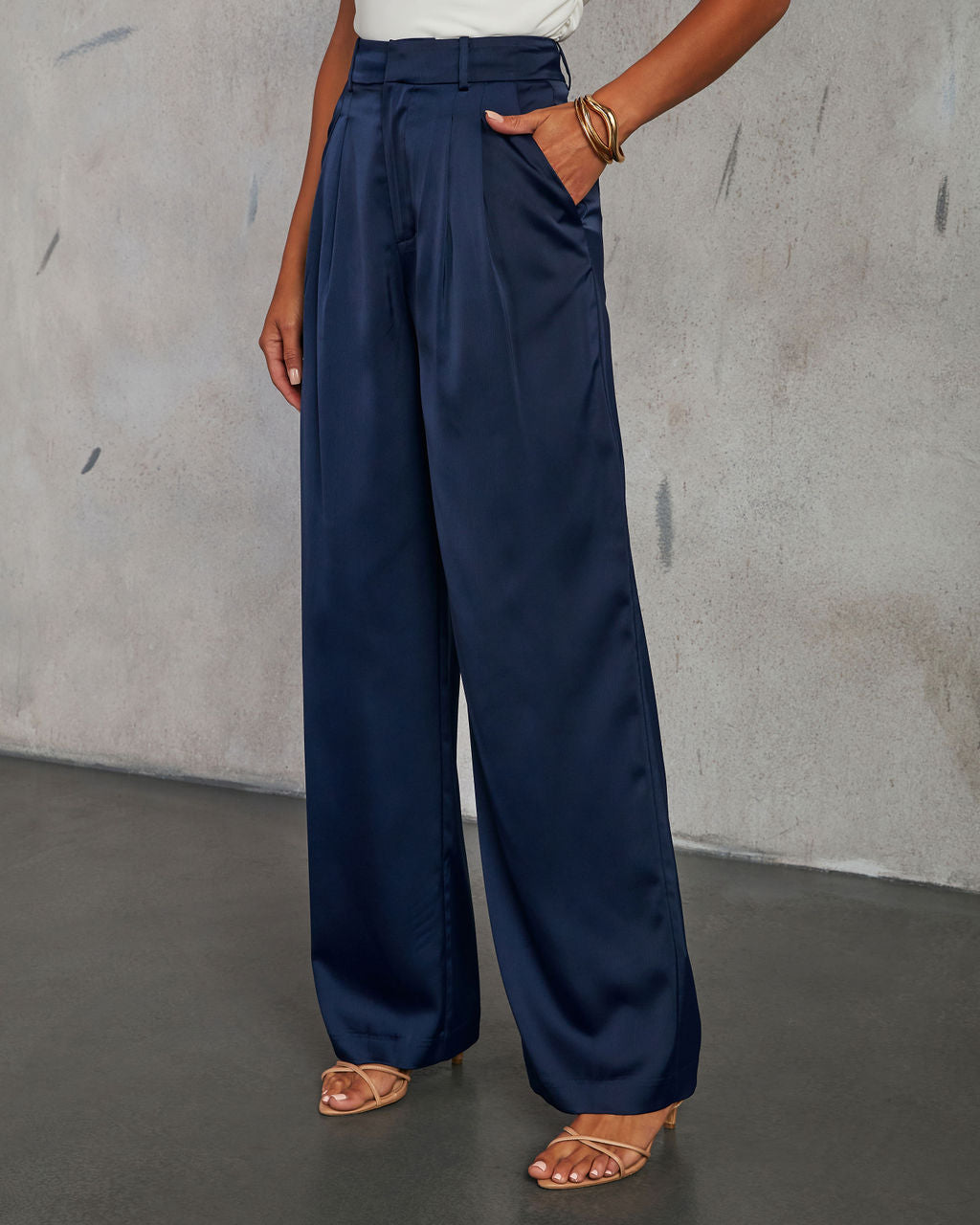 Shannell Satin Trouser Pants