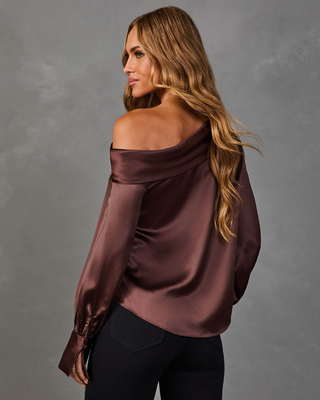 Quinn Satin Off the Shoulder Blouse