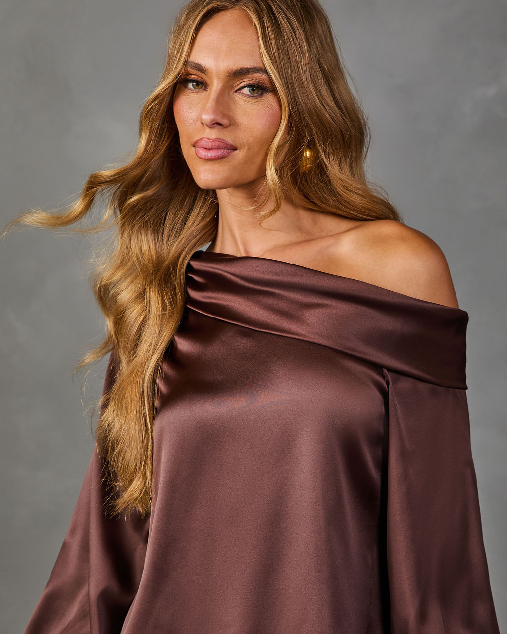 Quinn Satin Off the Shoulder Blouse