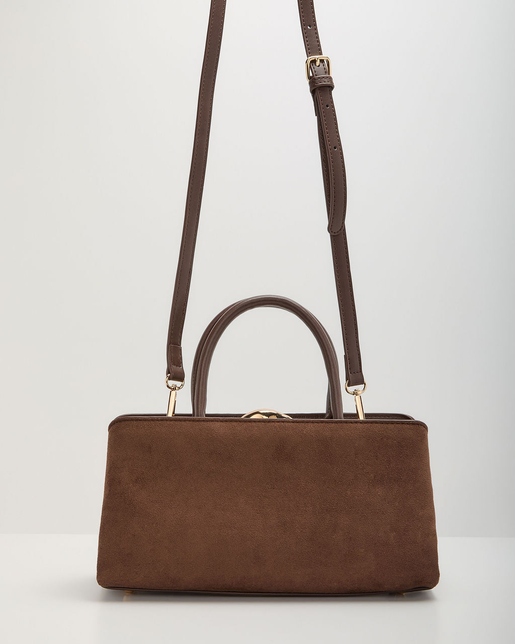 Corinne Faux Leather Top Handle Bag
