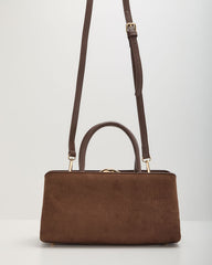 Corinne Faux Leather Top Handle Bag