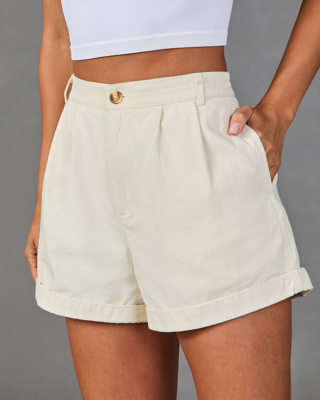 Gallery Muse Cuffed Cotton Shorts