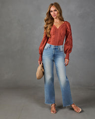 Gentle Whisper Cotton Eyelet Lace Blouse