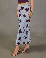 Sunset Roses Floral Maxi Skirt