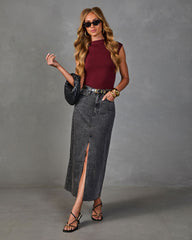 Mayvis Denim Maxi Skirt