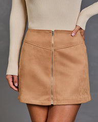 Spice Season Faux Suede Mini Skirt