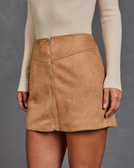 Spice Season Faux Suede Mini Skirt