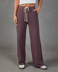 Quiet Edition Drawstring Wide Leg Lounge Pants