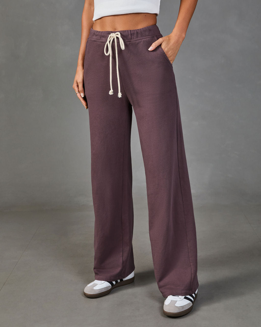 Quiet Edition Drawstring Wide Leg Lounge Pants