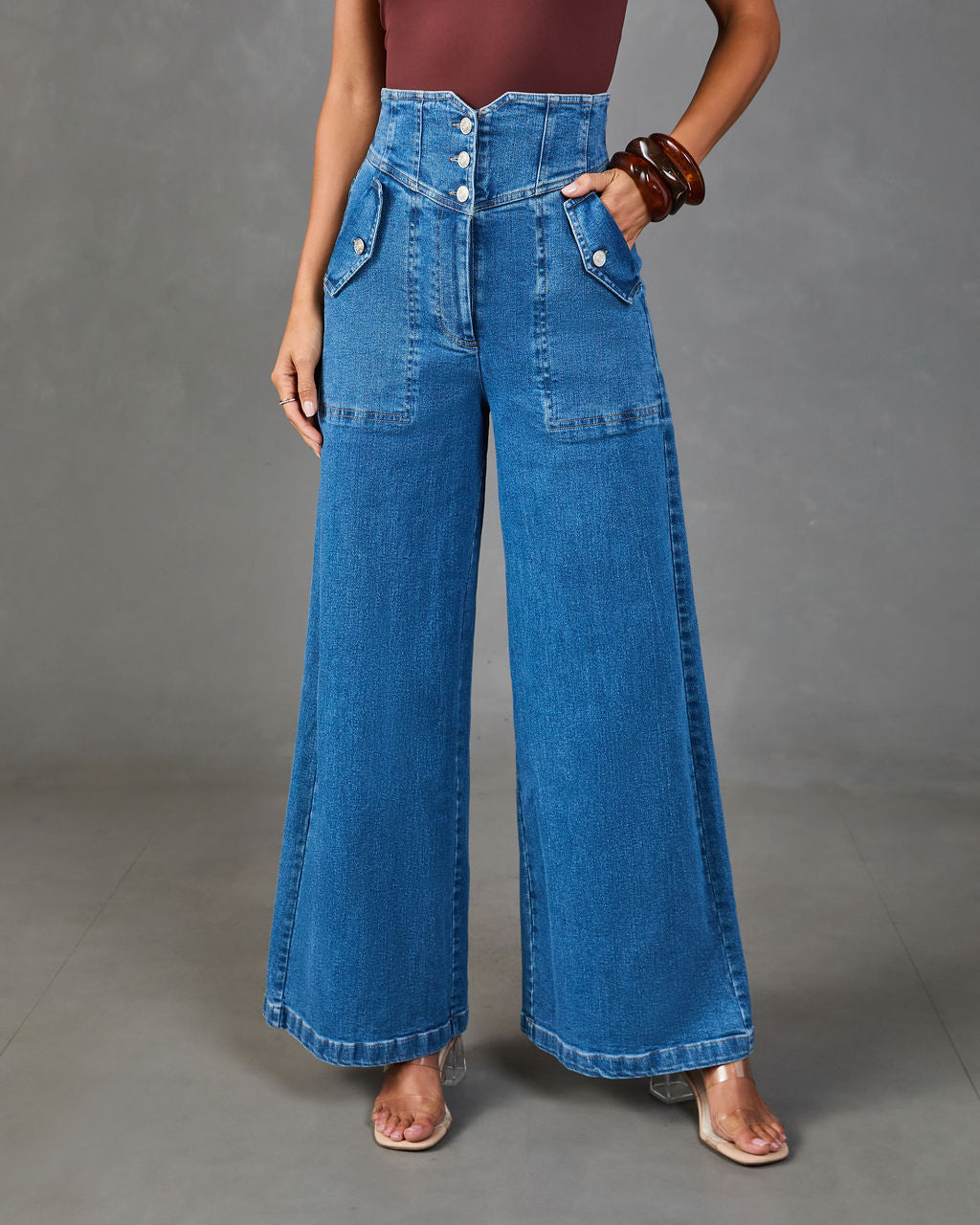Christen High Waisted Wide Leg Jeans