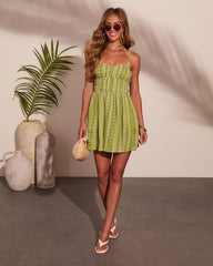 Saltwater Soul Embroidered Floral Eyelet Mini Dress
